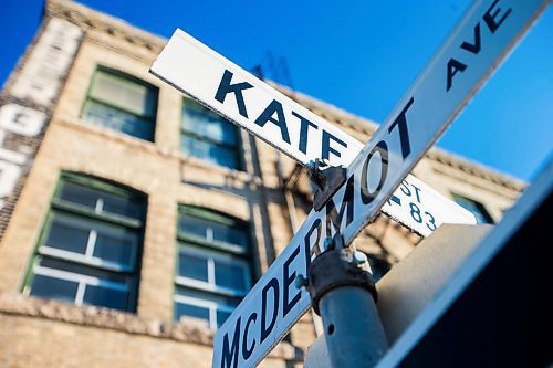 MIKAELA MACKENZIE / WINNIPEG FREE PRESS

Kate Street, which is featured in Lee Ranaldo and Raül Refree's collaborative album, Names of North End Women, at McDermot Avenue in Winnipeg on Wednesday, Feb. 19, 2020. For Jen story.
Winnipeg Free Press 2019.