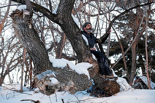 JOHN WOODS / WINNIPEG FREE PRESS
Ash Raichura is photographed with some of his favourite trees on his Assiniboine River property in Winnipeg Wednesday, February 19, 2020. 

Reporter: Gordon