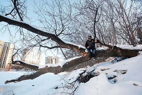 JOHN WOODS / WINNIPEG FREE PRESS
Ash Raichura is photographed with some of his favourite trees on his Assiniboine River property in Winnipeg Wednesday, February 19, 2020. 

Reporter: Gordon