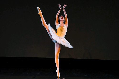 Daniel Crump / Winnipeg Free Press. Royal Winnipeg Ballet  Soloist Chenxin Liu performs as Odette  from Swan Lake at the RWB 81st season launch. February 19, 2020.