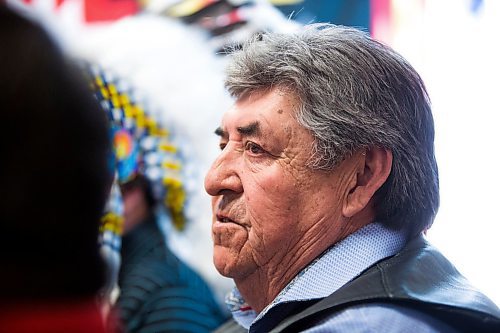 MIKAELA MACKENZIE / WINNIPEG FREE PRESS

Keeseekoowenin Chief Norman Bone speaks to media about the Wet'suwet'en blockades at the Southern Chiefs Organization office in Winnipeg on Friday, Feb. 21, 2020. For Sol story.
Winnipeg Free Press 2019.