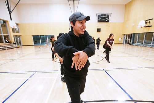 JOHN WOODS / WINNIPEG FREE PRESS
Bradley Monias participates in the Outside Looking In hiphop dance class at Southeast Collegiate in Winnipeg Thursday, February 20, 2020. The dance program encourages students to stay in school and graduate. Students can also earn a credit by participating every week.

Reporter: Macintosh