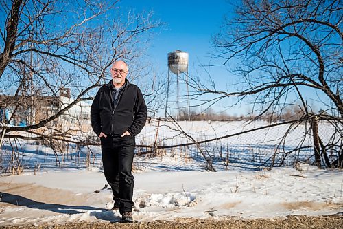 MIKAELA MACKENZIE / WINNIPEG FREE PRESS

Gordon Goldsborough poses for a portrait by the Union Stock Yards abandoned water tower in St. Boniface in Winnipeg on Friday, Feb. 21, 2020. For Doug Speirs story.
Winnipeg Free Press 2019.