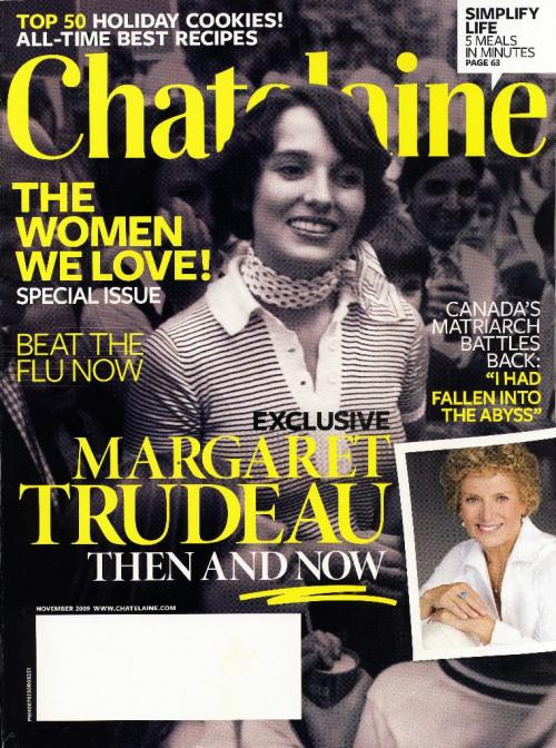 November issue of Chatelaine magazine, which includes Margo Goodhand with about 20 power women in a feature article titled Women we love:¤ Leaders & Icons.¤ ¤Theres a picture and paragraph about her, and she shares a page with U.S. Supreme Court Justice Sonia Sotomayor and Nunavut Premier Eva Aariak. winnipeg free press
