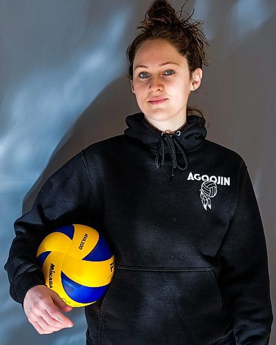 Daniel Crump / Winnipeg Free Press.¤Jayme Menzies is the head coach of Agoojin Volleyball, an elite volleyball club that pulls young Indigenous female athletes from across Manitoba together on the court. The club was co-founded by Menzies as a way to provide meaningful recreation opportunities to Indigenous youth following her experience working as a lawyer for child welfare agencies in the province and on the legal team for the Inquiry into Missing and Murdered Indigenous Women and Girls.. February 22, 2020.