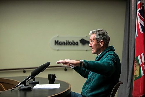 MIKAELA MACKENZIE / WINNIPEG FREE PRESS

Premier Brian Pallister speaks to the media about the Alberta carbon tax ruling at the Manitoba Legislative Building in Winnipeg on Tuesday, Feb. 25, 2020. For Larry/Carol story.
Winnipeg Free Press 2019.