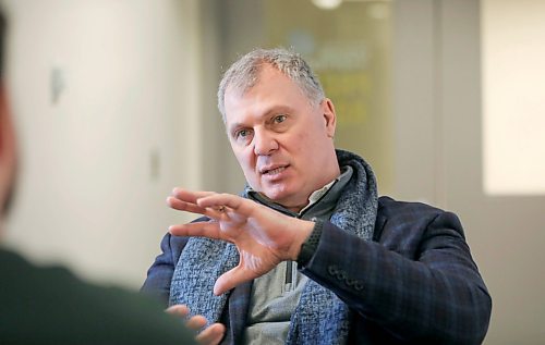 RUTH BONNEVILLE  /  WINNIPEG FREE PRESS 

SPORTS - Ambrosie

Photos of CFL commissioner, Randy Ambrosie, in an interview with FP sports reporter, Jeff Hamilton, in the IG press room on Wednesday.  Ambrosie is in town for fan caravan and at Pinnacle Club at IG Field tonight.

Feb 26th,, 2020
