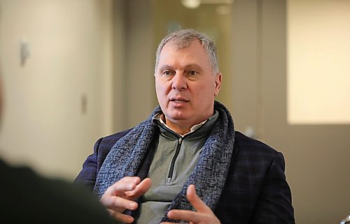 RUTH BONNEVILLE  /  WINNIPEG FREE PRESS 

SPORTS - Ambrosie

Photos of CFL commissioner, Randy Ambrosie, in an interview with FP sports reporter, Jeff Hamilton, in the IG press room on Wednesday.  Ambrosie is in town for fan caravan and at Pinnacle Club at IG Field tonight.

Feb 26th,, 2020
