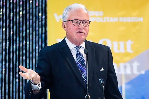 MIKAELA MACKENZIE / WINNIPEG FREE PRESS

Economist Michael Langley speaks at a Winnipeg Metro Region event at the TYC Event Centre in Winnipeg on Thursday, Feb. 27, 2020. For Martin Cash story.
Winnipeg Free Press 2019.