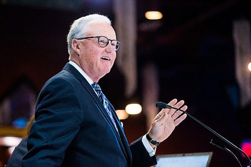 MIKAELA MACKENZIE / WINNIPEG FREE PRESS

Economist Michael Langley speaks at a Winnipeg Metro Region event at the TYC Event Centre in Winnipeg on Thursday, Feb. 27, 2020. For Martin Cash story.
Winnipeg Free Press 2019.