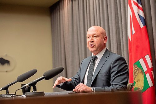 Mike Sudoma / Winnipeg Free Press
Chief Provincial Public Health Officer, Brent Roussin, talks precautions and risks of the Corona virus during a press conference at the Legislative building Thursday afternoon
February 27, 2020