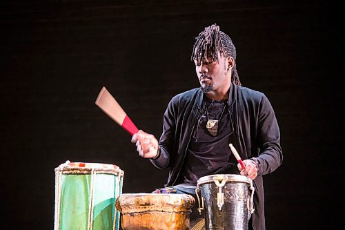 MIKAELA MACKENZIE / WINNIPEG FREE PRESS

Lionel Kizaba drums at a Moving Inspirations Dance Festival media call at the Gas Station Arts Centre in Winnipeg on Thursday, Feb. 27, 2020. Standup.
Winnipeg Free Press 2019.