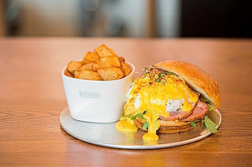 Mike Sudoma / Winnipeg Free Press
An order of Miss Browns Eggs Benedict and Hash browns, served at their new location inside Hargrave Market Thursday afternoon
February 27, 2020