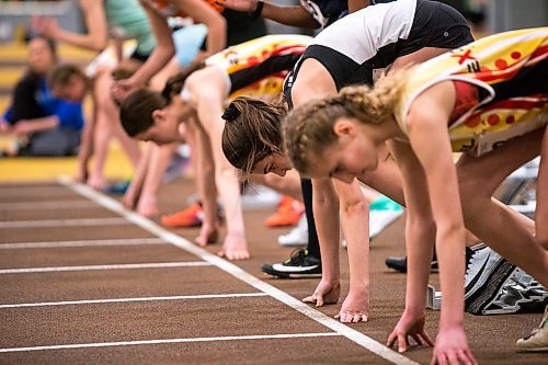 MIKAELA MACKENZIE / WINNIPEG FREE PRESS

The women's 60m U14 final race at the 39th Annual Boeing Classic Indoor Track & Field Championships at the Max Bell Centre in Winnipeg on Friday, Feb. 28, 2020. Standup.
Winnipeg Free Press 2019.