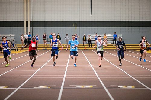 MIKAELA MACKENZIE / WINNIPEG FREE PRESS

The men's 60m U14 final race at the 39th Annual Boeing Classic Indoor Track & Field Championships at the Max Bell Centre in Winnipeg on Friday, Feb. 28, 2020. Standup.
Winnipeg Free Press 2019.