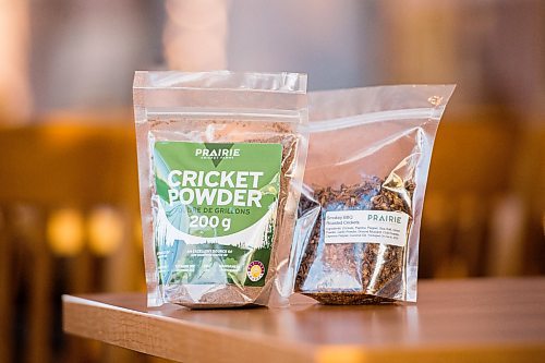 Mike Sudoma / Winnipeg Free Press
Packages of Prairie Cricket Farms Smokey Bbq crickets and Cricket Powder.
February 26, 2020