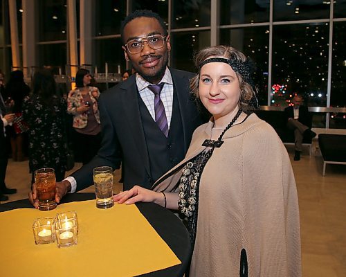 JASON HALSTEAD / WINNIPEG FREE PRESS

From left, Kelvin Ukandu and Julie Rempel at the Alzheimer Society of Manitoba's Roaring Twenties gala in the Cityview Ballroom at the RBC Convention Centre Winnipeg on Feb. 13, 2020. (See Social Page)