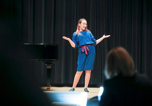 RUTH BONNEVILLE  /  WINNIPEG FREE PRESS 


Local - Standup Wpg Music Festival 


Danica Berzenji performs - My New Philosophy, in the musical theatre, girls 14 years and under category for the Winnipeg Music Festival at the Wpg Art Gallery on Monday.

March 2nd,  2020
