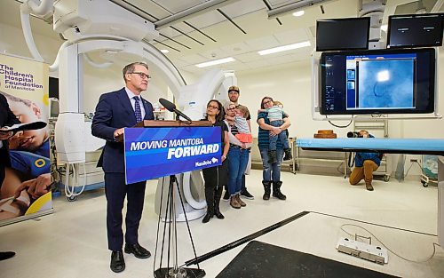 MIKE DEAL / WINNIPEG FREE PRESS
Health, Seniors and Active Living Minister Cameron Friesen during the official opening of the new paediatric catheterization lab at HSC Winnipeg Childrens Hospital Tuesday afternoon.
200303 - Tuesday, March 03, 2020.