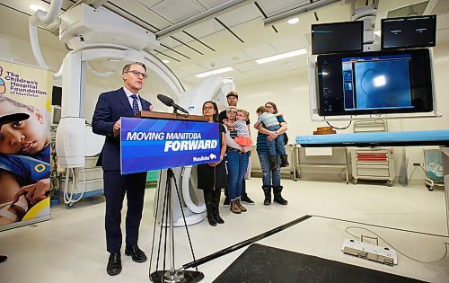 MIKE DEAL / WINNIPEG FREE PRESS
Health, Seniors and Active Living Minister Cameron Friesen during the official opening of the new paediatric catheterization lab at HSC Winnipeg Childrens Hospital Tuesday afternoon.
200303 - Tuesday, March 03, 2020.