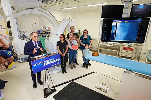 MIKE DEAL / WINNIPEG FREE PRESS
Health, Seniors and Active Living Minister Cameron Friesen during the official opening of the new paediatric catheterization lab at HSC Winnipeg Childrens Hospital Tuesday afternoon.
200303 - Tuesday, March 03, 2020.