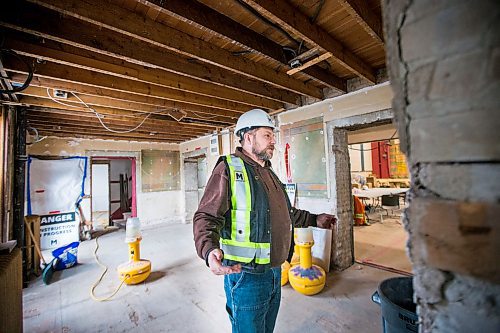 MIKAELA MACKENZIE / WINNIPEG FREE PRESS

Jan Woycheshen, project superintendent of M Builds, speaks about construction happening at the Ukrainian Labour Temple, which is undergoing renovations to make it accessible, in Winnipeg on Wednesday, March 4, 2020. For Sol Israel story.
Winnipeg Free Press 2019.