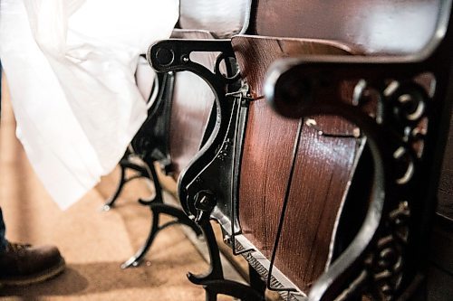 MIKAELA MACKENZIE / WINNIPEG FREE PRESS

Hat holders under the chairs at the Ukrainian Labour Temple, which is undergoing renovations to make it accessible, in Winnipeg on Wednesday, March 4, 2020. For Sol Israel story.
Winnipeg Free Press 2019.