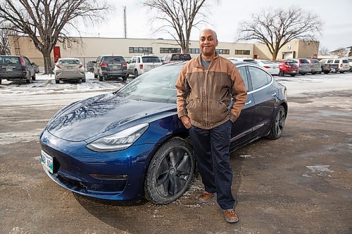 MIKE DEAL / WINNIPEG FREE PRESS
Stirling Walkes owns a 2018 Tesla Model 3.
See Haney Louka story for Auto section
200304 - Wednesday, March 04, 2020.