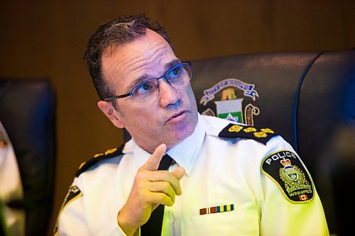 MIKAELA MACKENZIE / WINNIPEG FREE PRESS

Police chief Danny Smyth speaks at the Police Board meeting at City Hall in Winnipeg on Friday, March 6, 2020. For Danielle Da Silva story.
Winnipeg Free Press 2019.