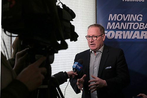 SHANNON VANRAES / WINNIPEG FREE PRESS
Manitoba Finance Minister Scott Fielding speaks to media about a new film incentive at Manitoba Film and Music in downtown Winnipeg on March 6, 2020