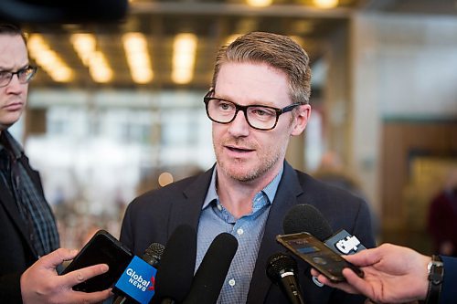 MIKAELA MACKENZIE / WINNIPEG FREE PRESS

Colin Fast, director of policy for the Winnipeg Chamber of Commerce, responds to the 2020 budget at City Hall in Winnipeg on Friday, March 6, 2020. 
Winnipeg Free Press 2019.