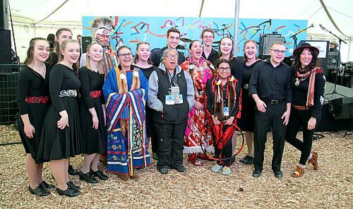 JASON HALSTEAD / WINNIPEG FREE PRESS

Members of the Summer Bear Troupe and Kadanse at the Manitoba 150 reception on Feb. 14, 2020 at Festival du Voyageur. (See Social Page)