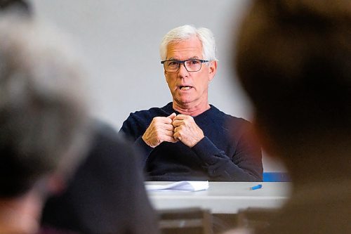 Daniel Crump / Winnipeg Free Press. Winnipeg South Centre MP, Jim Carr, holds a town hall at the Corydon Community Centre giving constituents the opportunity to interact directly with their member of parliament. March 7, 2020.