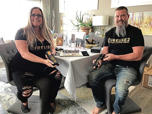 Canstar Community News Eco-entrepreneurs Nikki (left) and Jamie Buchannon's new venture ireuse2 sells stylish reusable cutlery sets. The company has received a boost from Instagram influencers. (SHELDON BIRNIE/CANSTAR/THE HERALD)
