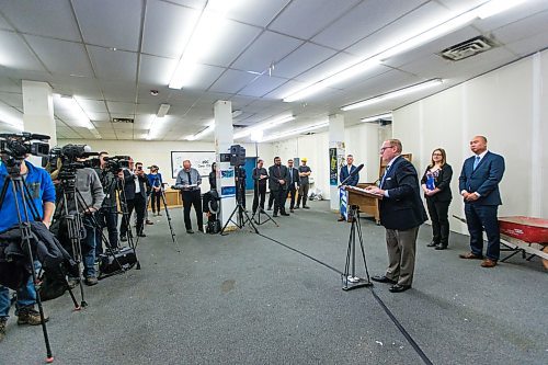 MIKAELA MACKENZIE / WINNIPEG FREE PRESS

Finance minister Scott Fielding talks about new shoes and tax improvements in advance of the 2020 provincial budget at Fort Richmond Collegiate in Winnipeg on Tuesday, March 10, 2020. For Larry Kusch story.
Winnipeg Free Press 2019.