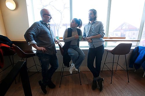 JOHN WOODS / WINNIPEG FREE PRESS
I Propose We Never See Each Other Again After Tonight director Sean Garrity, left, is photographed with actors Hera Nalem and Kristian Jordan in a cafe in Winnipeg Monday, March 10, 2020. The movie open March 20 and runs for 2 weeks at the Northgate cinema.

Reporter: King