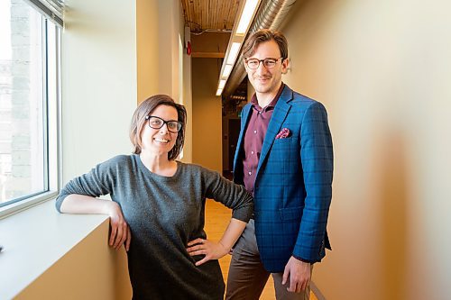 Mike Sudoma / Winnipeg Free Press
IOAirflow Chief Operating Officer, Amanda San Filippo and CEO Matt Schaubroeck inside their office space Wednesday afternoon
March 11, 2020