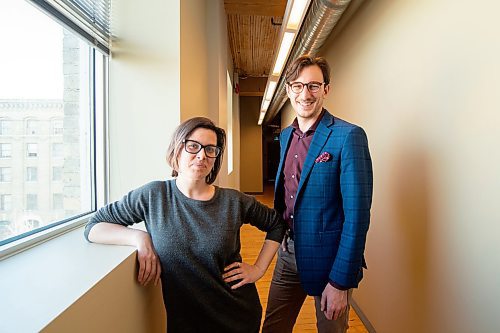 Mike Sudoma / Winnipeg Free Press
IOAirflow Chief Operating Officer, Amanda San Filippo and CEO Matt Schaubroeck inside their office space Wednesday afternoon
March 11, 2020