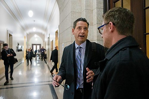 MIKAELA MACKENZIE / WINNIPEG FREE PRESS
Loren Remillard president and CEO of the Winnipeg Chamber of Commerce in the halls of the Manitoba Legislative building after the NDP delayed proceedings in the chamber at the Manitoba Legislative Building in Winnipeg on Wednesday, March 11, 2020.
Winnipeg Free Press 2019.