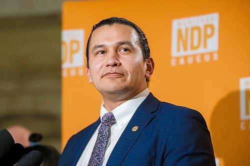 MIKAELA MACKENZIE / WINNIPEG FREE PRESS

Wab Kinew speaks to the media about delaying proceedings in the chamber at the Manitoba Legislative Building in Winnipeg on Wednesday, March 11, 2020. 
Winnipeg Free Press 2019.