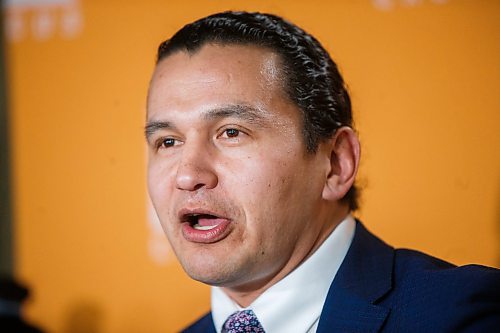 MIKAELA MACKENZIE / WINNIPEG FREE PRESS

Wab Kinew speaks to the media about delaying proceedings in the chamber at the Manitoba Legislative Building in Winnipeg on Wednesday, March 11, 2020. 
Winnipeg Free Press 2019.