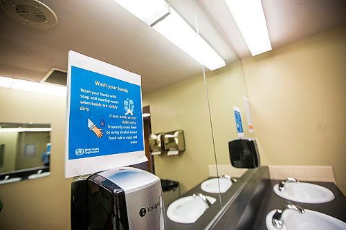 MIKAELA MACKENZIE / WINNIPEG FREE PRESS

Public health signage inside the washrooms at the Centennial Concert Hall in Winnipeg on Thursday, March 12, 2020. 
Winnipeg Free Press 2019.