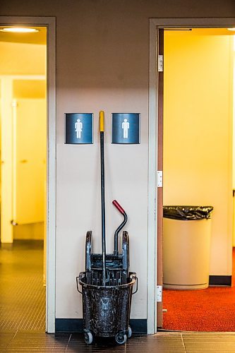 MIKAELA MACKENZIE / WINNIPEG FREE PRESS

Cleaning supplies outside of the washrooms at the Centennial Concert Hall in Winnipeg on Thursday, March 12, 2020. 
Winnipeg Free Press 2019.