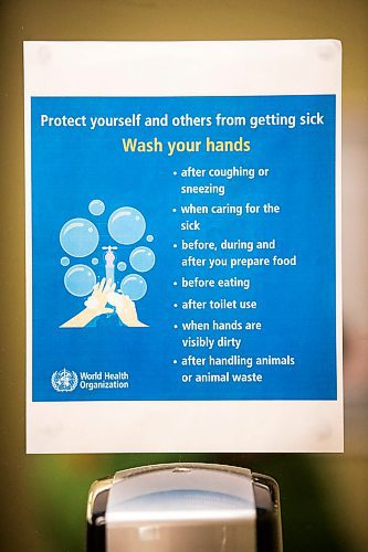 MIKAELA MACKENZIE / WINNIPEG FREE PRESS

Public health signage inside the washrooms at the Centennial Concert Hall in Winnipeg on Thursday, March 12, 2020. 
Winnipeg Free Press 2019.