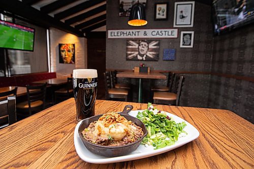 Mike Sudoma / Winnipeg Free Press
The Shepards Pie from Elephant Castle, complete with a pint of Guiness Thursday afternoon
March 12, 2020