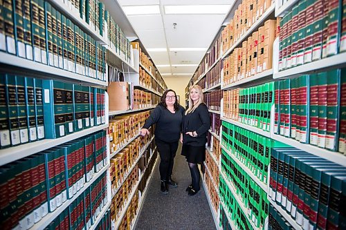 MIKAELA MACKENZIE / WINNIPEG FREE PRESS

Lawyers Stacey Soldier (left) and Melissa Serbin, who are running a new Indigenous law certificate program at the University of Manitoba, pose for a portrait in the law faculty library in Winnipeg on Friday, March 13, 2020. 
Winnipeg Free Press 2019.