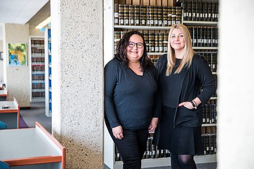 MIKAELA MACKENZIE / WINNIPEG FREE PRESS

Lawyers Stacey Soldier (left) and Melissa Serbin, who are running a new Indigenous law certificate program at the University of Manitoba, pose for a portrait in the law faculty library in Winnipeg on Friday, March 13, 2020. 
Winnipeg Free Press 2019.