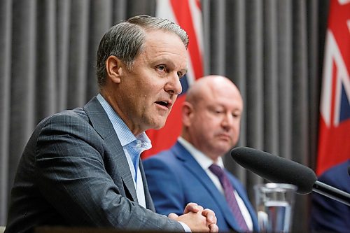 MIKE DEAL / WINNIPEG FREE PRESS
Health Minister Cameron Friesen during the announcement that Manitoba's public schools will be closed for three weeks, starting March 23, as a proactive measure to slow the spread of the COVID-19 virus. The declaration was made at a press conference Friday afternoon at the Manitoba legislature by Education Minister Kelvin Goertzen who was accompanied by Premier Brian Pallister and chief provincial public health officer Dr. Brent Roussin as well as Minister Friesen.
200313 - Friday, March 13, 2020.