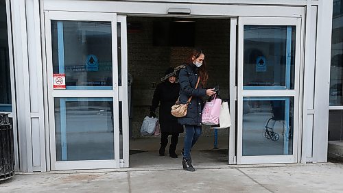 JOHN WOODS / WINNIPEG FREE PRESS
People leave the emergency department at Health Sciences Centre in Winnipeg Sunday, March 15, 2020. The province announced the 7th COVID-19 case.

Reporter: Allen