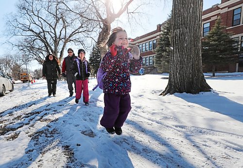RUTH BONNEVILLE  /  WINNIPEG FREE PRESS 

Local -  Kids at School

Abby Roy (5yrs) goofs around as she leaves her school, Linwood School in St. James, with her Parents, Mike and Jody Roy, along with her older sister, Claudia Roy (8yrs), Monday after school.   Many parents throughout the city have decided to keep their kids home from school even though grade schools are still open in Manitoba.  

See story.

March 16th, 2020
